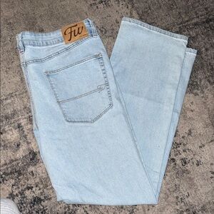 Light Blue Men's Straight Jeans